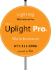 Uplight Pro orange yard sign with stake for installed properties